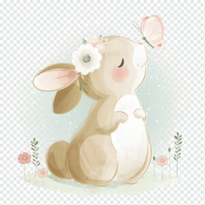 png-transparent-watercolor-butterfly-bunny-rabbit